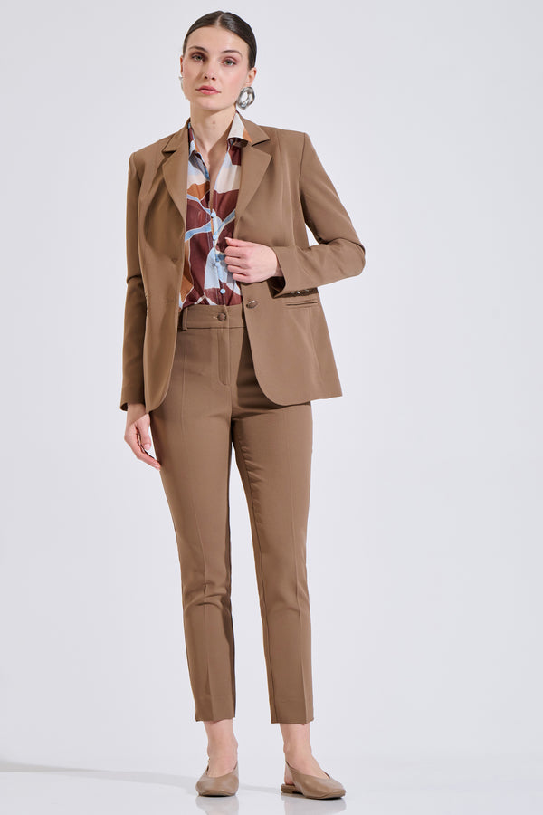 Blazer with Buttons and Classic Lapel