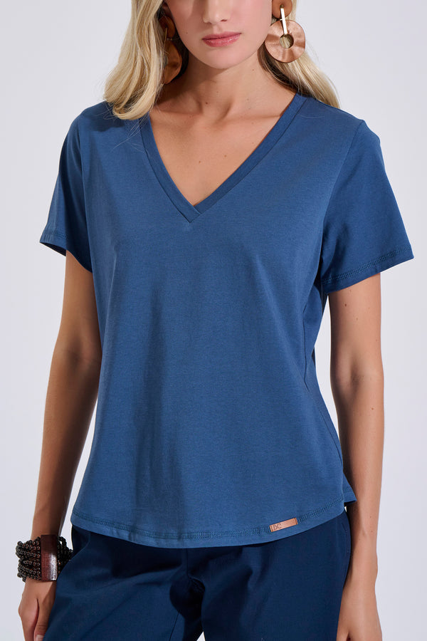 Cotton V-Neck Top