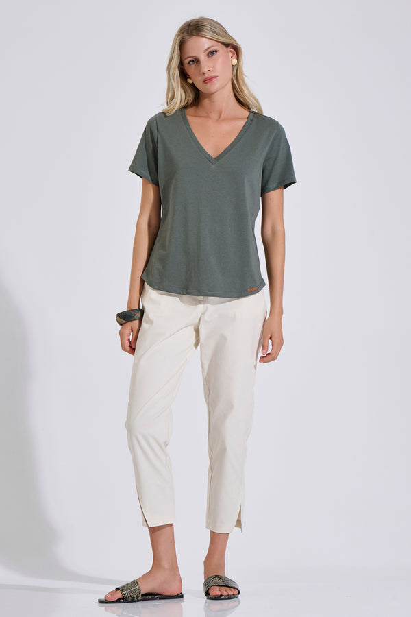 Cotton V-Neck Top