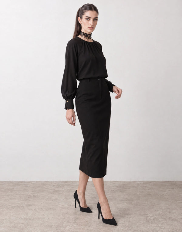 Midi pencil skirt