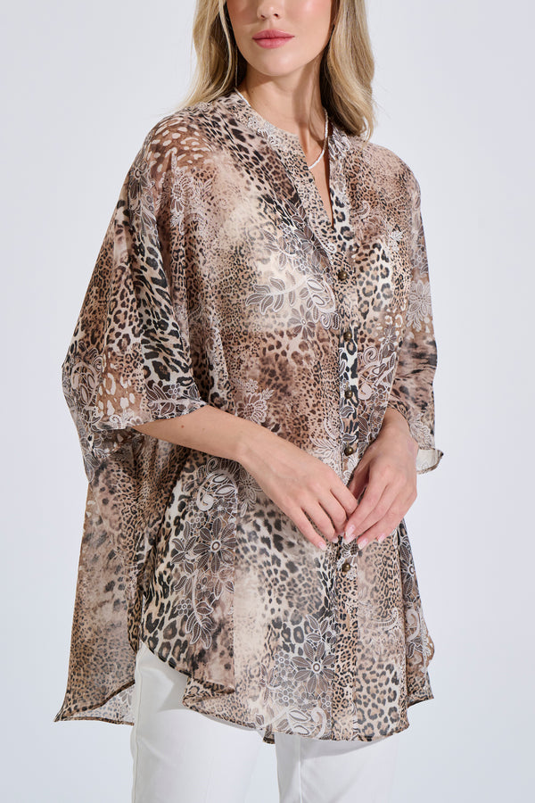 Πουκάμισο Εμπριμέ Oversized