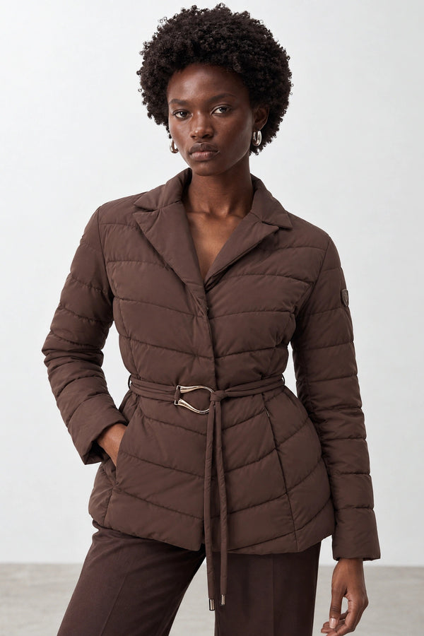 Cropped quilted jacket